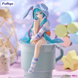Hatsune Miku Noodle Stopper PVC Figure Hatsune Miku Rabbit Ear Hood Pajama Blue Color Ver. 14 cm - PRE-ORDER