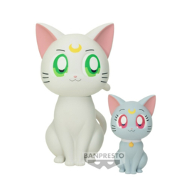 Pretty Guardian Sailor Moon Cosmos The Movie Sofvimates PVC Figure Artemis and Diana