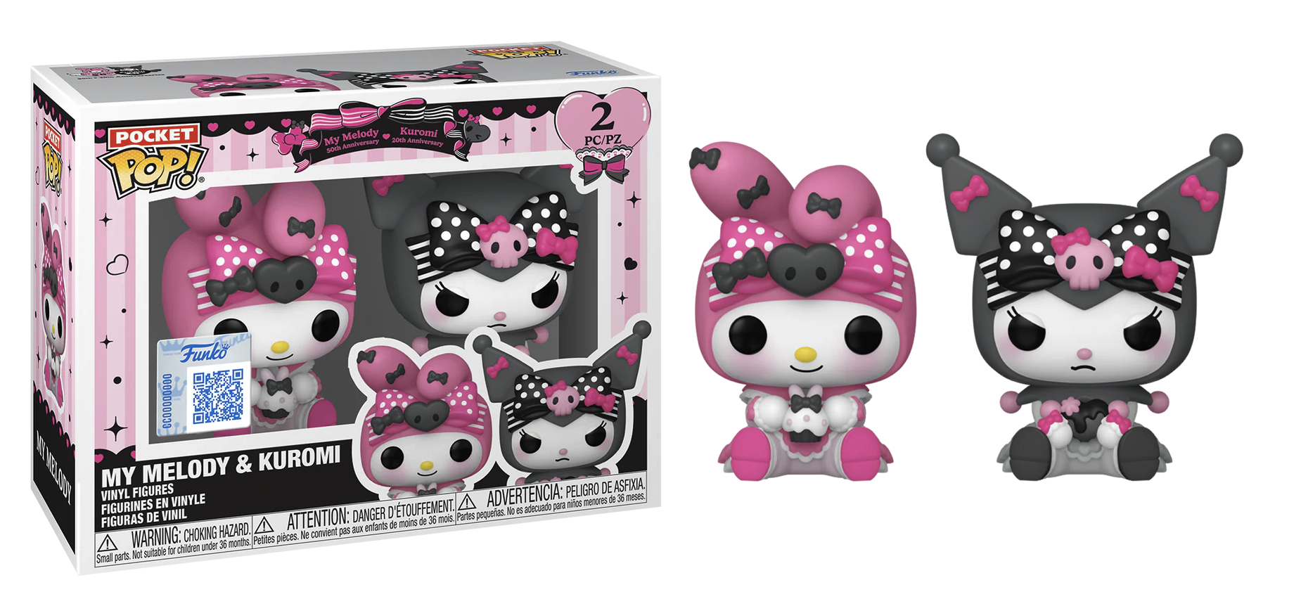 Sanrio Funko Pocket Pop 2 Pack Kuromi / My Melody - PRE-ORDER