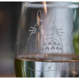 Studio Ghibli My Neighbor Totoro Engraved glass Totoro & White clover