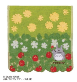 Studio Ghibli My Neighbor Totoro Mini Towel Totoro Flowers & Strawberry 25 x 25 cm
