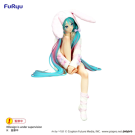 Hatsune Miku Noodle Stopper PVC Figure Rabbit Ear Hood Pajama 14 cm