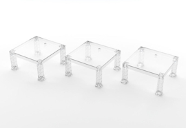 The Simple Stand for Figures & Models 3-Pack Build-On Type (Translucent)