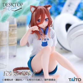 The Quintessential Quintuplets Desktop Cute PVC Figure Miku Nakano Newley Written Cat Roomwear Ver.