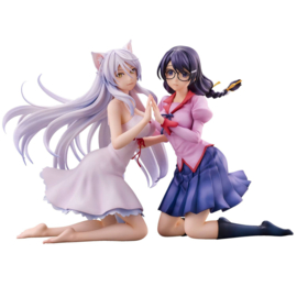 Nekomonogatari Monogatari Series PVC Figures Tsubasa Hanekawa Set (re-run) 19 cm