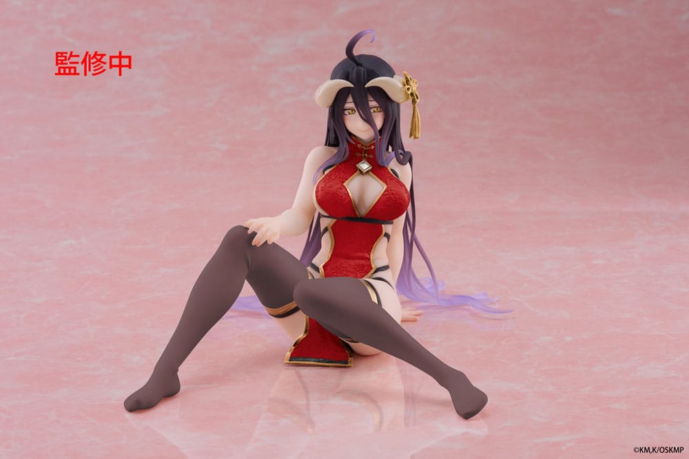 Overlord Desktop Cute PVC Figure Albedo Chinese Dress Ver. Renewal 13 cm - PRE-ORDER