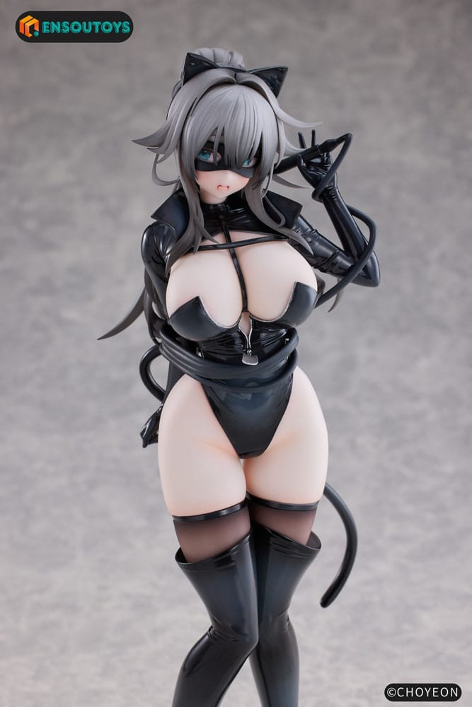 K Pring Original Character 1/6 PVC Figure Cat Woman Happy-chan Different Color Edition 27 cm - PRE-ORDER