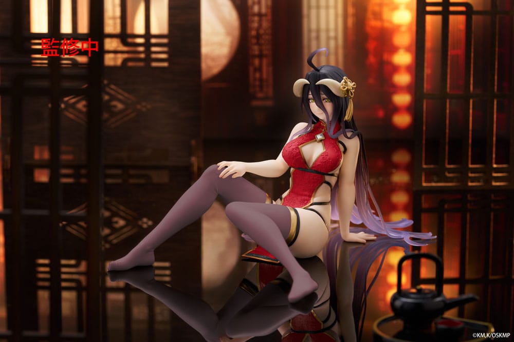 Overlord Desktop Cute PVC Figure Albedo Chinese Dress Ver. Renewal 13 cm - PRE-ORDER