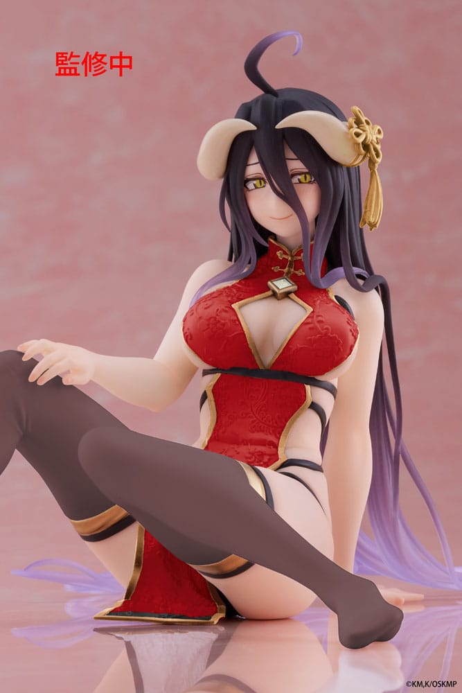 Overlord Desktop Cute PVC Figure Albedo Chinese Dress Ver. Renewal 13 cm - PRE-ORDER