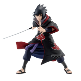 Naruto Shippuden Vibration Stars PVC Figure Sasuke Uchiha Akatsuki Outfit 15 cm