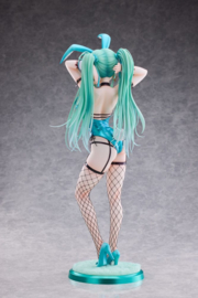 Original Character 1/4 PVC Figure Green Twin Tail Bunny-chan Fishnet Tights Ver. 43 cm - PRE-ORDER