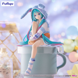 Hatsune Miku Noodle Stopper PVC Figure Hatsune Miku Rabbit Ear Hood Pajama Blue Color Ver. 14 cm - PRE-ORDER