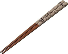 Studio Ghibli Kiki's Delivery Service Lacquered Chopsticks Brown Sketches 21 cm