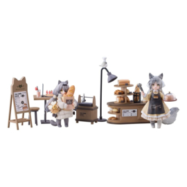 Decorated Life Collection PVC Figure Tea Time Cats - Cat Town Bakery Staff & Customer Set 12 cm