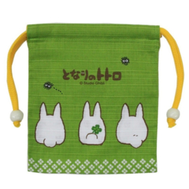 Studio Ghibli My Neighbor Totoro Green Cloth Bag White Totoro 14x17 cm