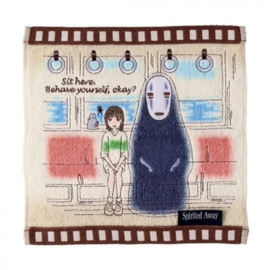 Studio Ghibli Spirited Away Mini Towel Chihiro In the Train 25 x 25 cm