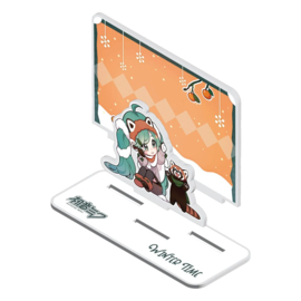 Hatsune Miku Acrylic Figure Standee Miku and Red Panda (Winter Time) 11 cm - PRE-ORDER