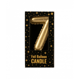 Foil balloon candle cijfer 7 goud