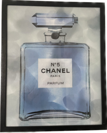 Poster Blue Chanel nr5 ingelijst