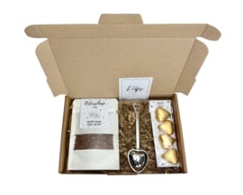 Beterschap set met chocolade en thee