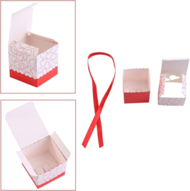Geschenkdoosje | Hartjes | 5 x 5 x 5 cm