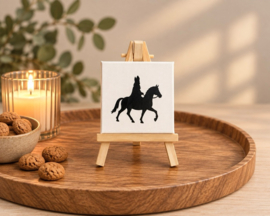 Mini schilderdoekje op houten ezel – Sinterklaas
