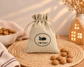 Decoratief pepernotenzakje “I love Piet”- 20 cm x 15 cm