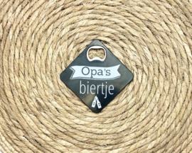 Onderzetter flesopener 'Opa's biertje'