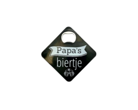 Onderzetter flesopener 'Papa's biertje' | Vaderdag cadeau