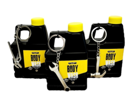 Bodywash in jerrycan – Vaderdagcadeau voor vader of opa | Met gereedschap sleutelhanger