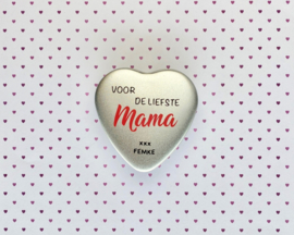 Moederdag Cadeau | Gepersonaliseerde snoepblikje ' Voor de liefste mama'