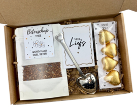 Beterschap set met chocolade en thee