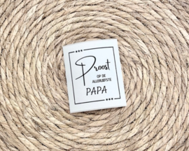 Wijn of bieretiket ‘Proost op de allerliefste Papa'