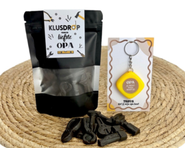 Brievenbus cadeau opa met klusdrop en sleutelhanger