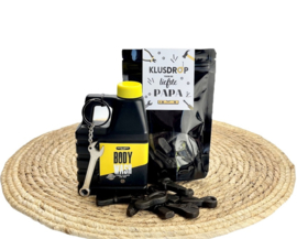 Vaderdag cadeau set – Klusdrop & Body Wash met gereedschap-sleutelhanger