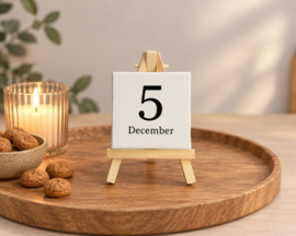 Mini schilderdoekje op houten ezel – Sinterklaas