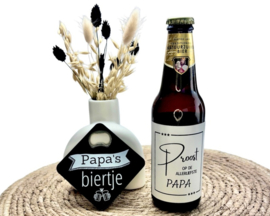 Wijn of bieretiket ‘Proost op de allerliefste Papa'