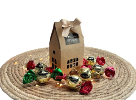 Kerstcadeaudoosje met Chocoladeballen - Klein Kerstgeschenk