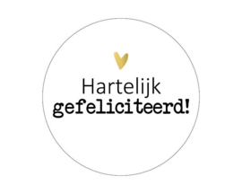 Stickers | 'Hartelijk gefeliciteerd'