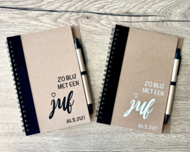 Juf bedankje | notitieboek "zo blij met een juf als jij"