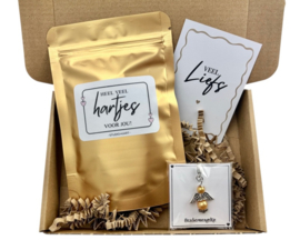 Klein brievenbus beterschap cadeau – snoephartjes & beschermengel