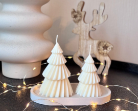 Handgemaakte Soja Kerstboom Kaars – Milieuvriendelijk & Vegan