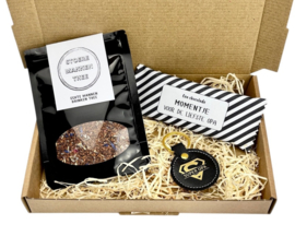 Vaderdagcadeauset voor papa of opa – thee, chocolade & sleutelhanger
