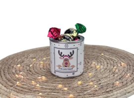Kerst Snoepblikje met Rendier – Chocolade Cadeau voor de Feestdagen