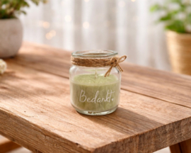 Kaarsje in glazen potje - Bedankt