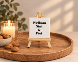 Mini schilderdoekje op houten ezel – Sinterklaas