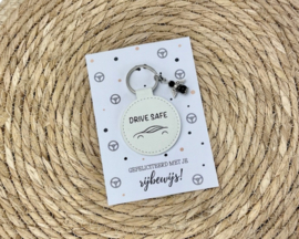Sleutelhanger "Drive Safe" met Kaart - Rijbewijs Cadeau