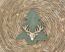 Vilten Kerstboom-Rendier-Hanger – Gezellige Decoratie
