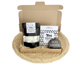 Cadeau rijbewijs gehaald met pepermuntjes & autogeurhanger