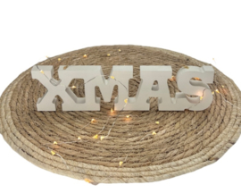 Houten Tekst "Xmas" – Decoratie in Twee Maten